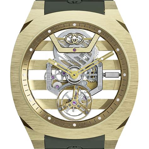 gucci 25h skeleton tourbillon price|gucci watch making service.